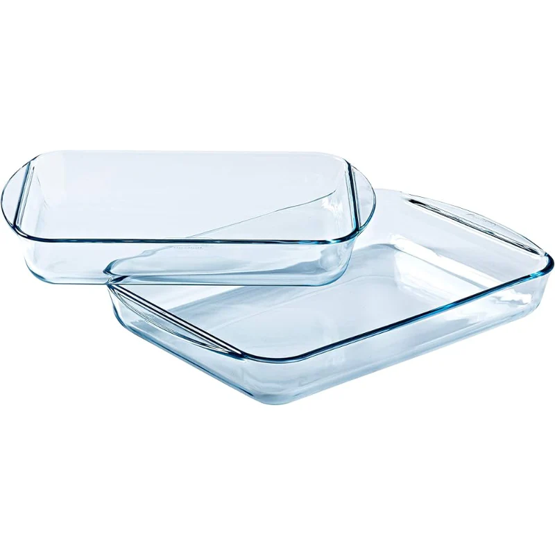 Pyrex Rectangle Roaster Set of 2 3.7L(40x27cm) 2.6L (35x23cm) - Image 3
