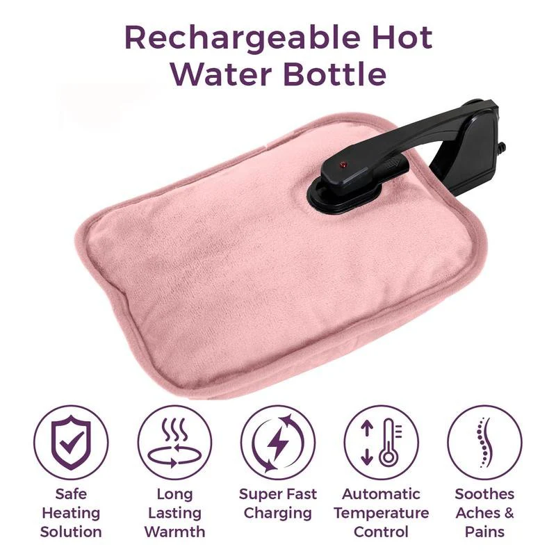 Rechargeable Hot Water Bottle - Pink - Image 2