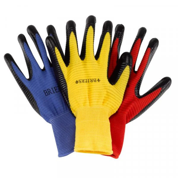 Ribbed Smart Grip Gloves Triple Pack - Large