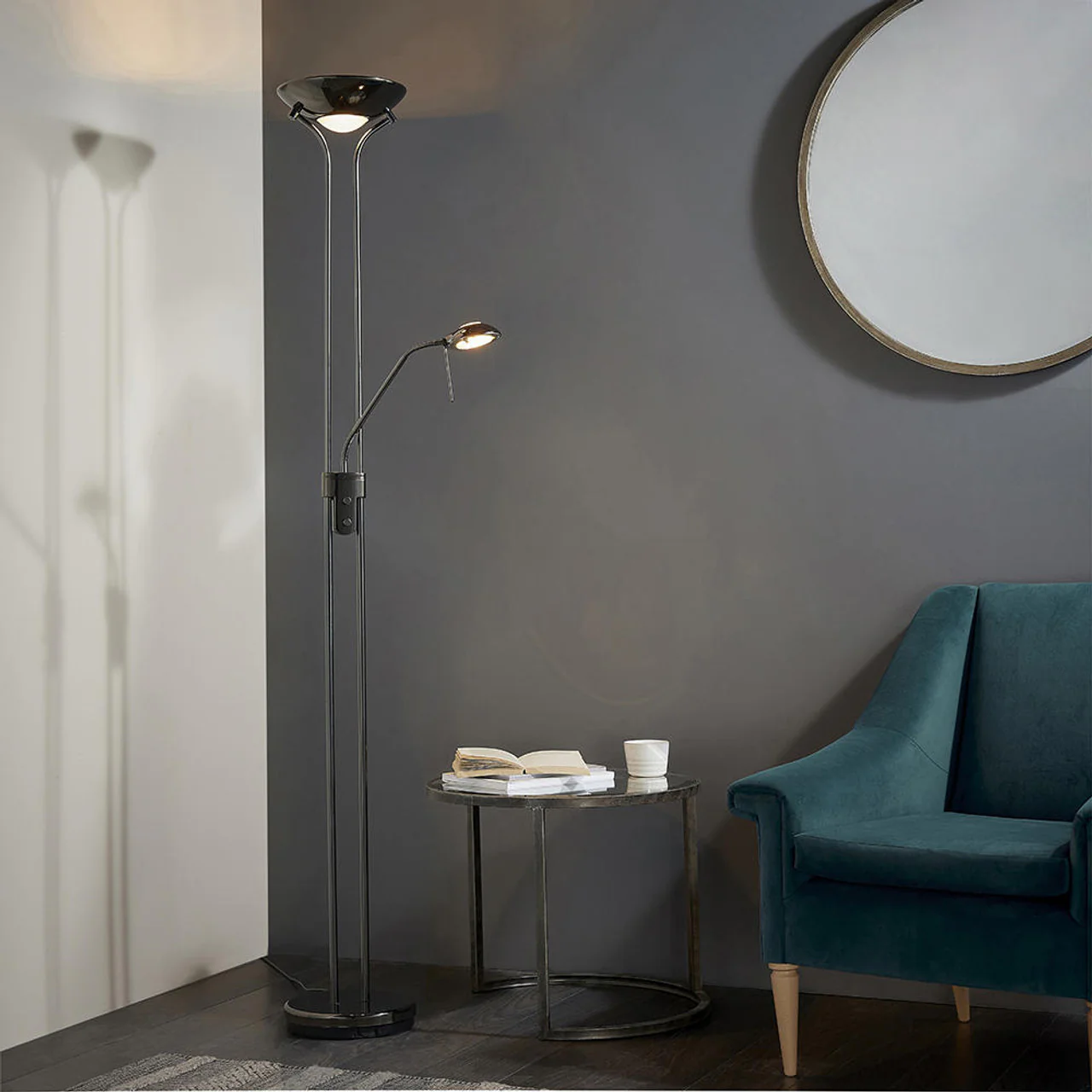 Rome Mother & Child Task Floor - Black Chrome - Image 2