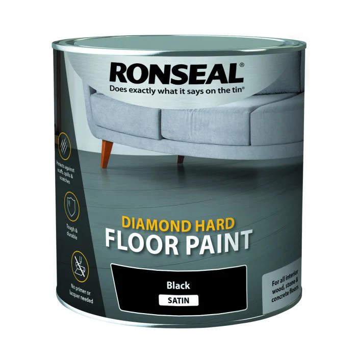 Ronseal Diamond Hard Floor Paint 2.5 Litre Black
