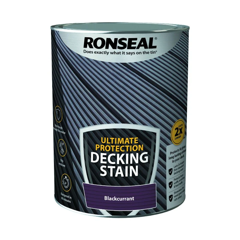 Ronseal Ultimate Protection Decking Stain Blackcurrant 5L