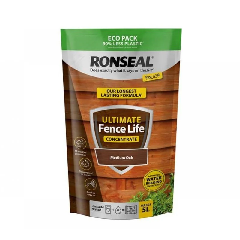 Ronseal Ultimate Fence Life Concentrate Medium Oak 950ml - Image 2