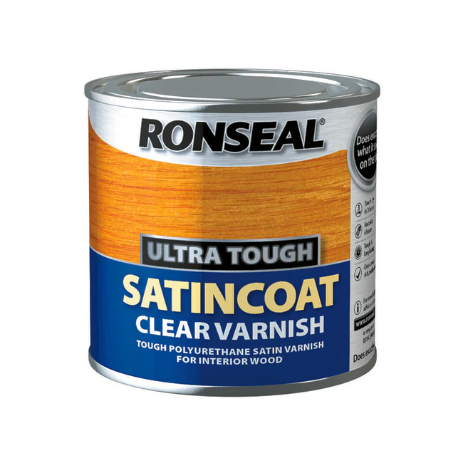 Ronseal Ultra Tough Varnish 250ml Satin Coat