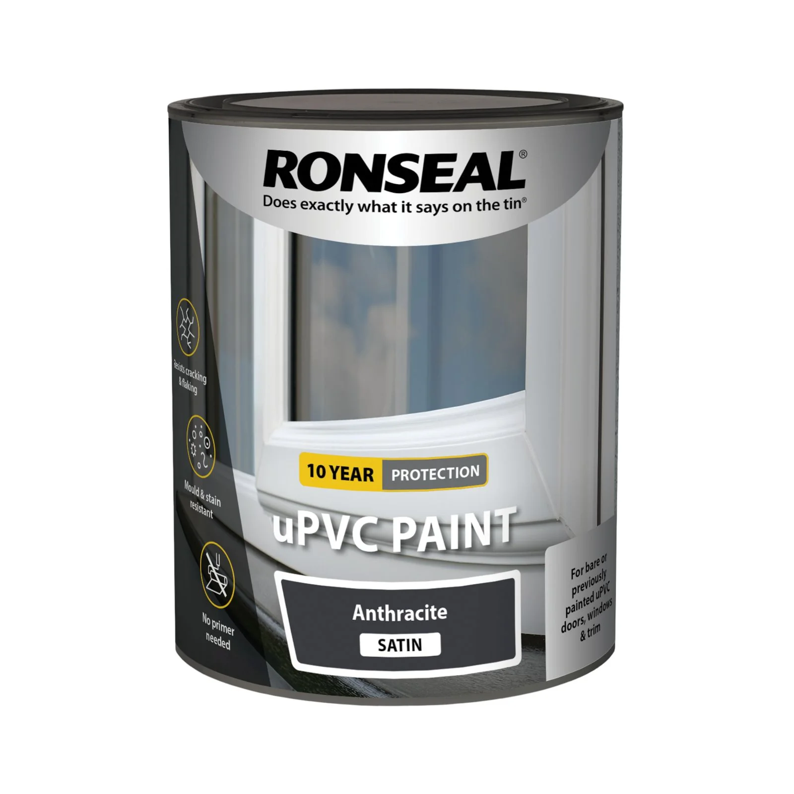 Ronseal uPVC Paint Anthracite Satin 2.5l