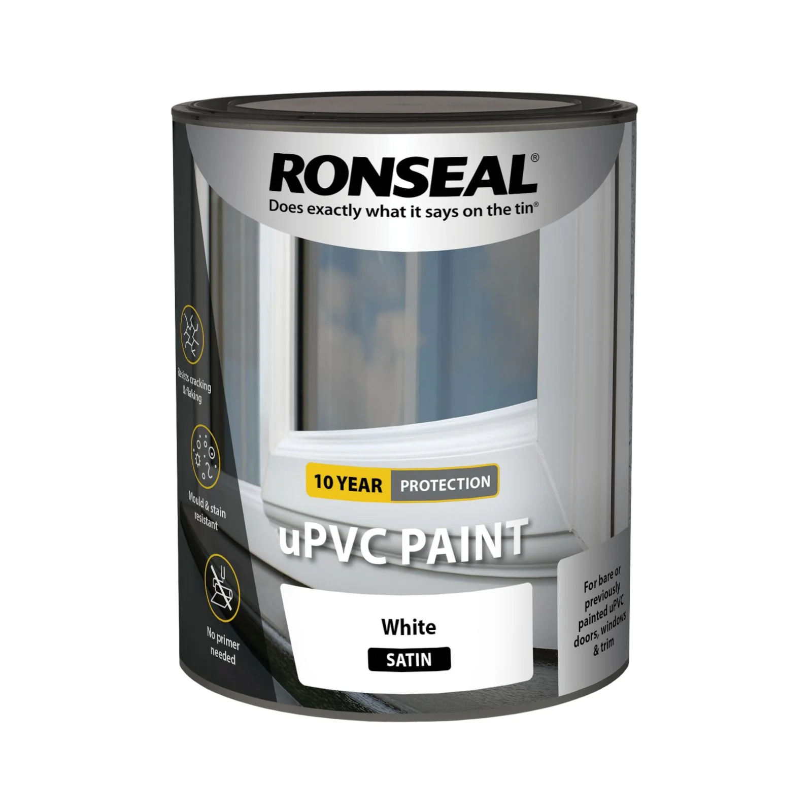 Ronseal uPVC Paint White Satin 2.5l