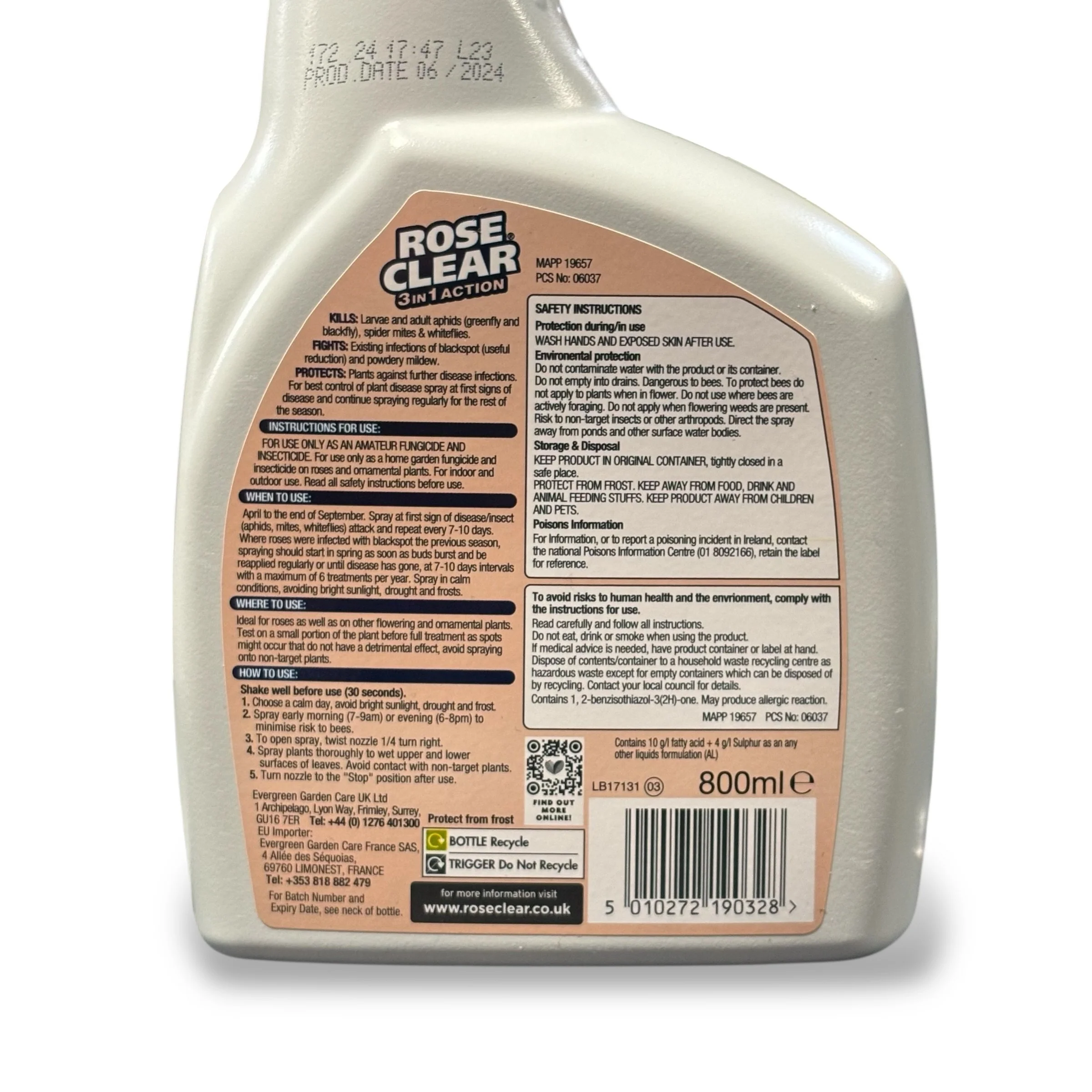 Roseclear Organic 3 in 1 Insect Spray - Image 3
