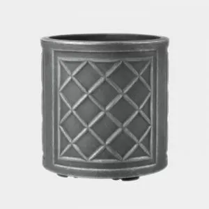 Round Lead Effect Planter – 32cm, Pewter