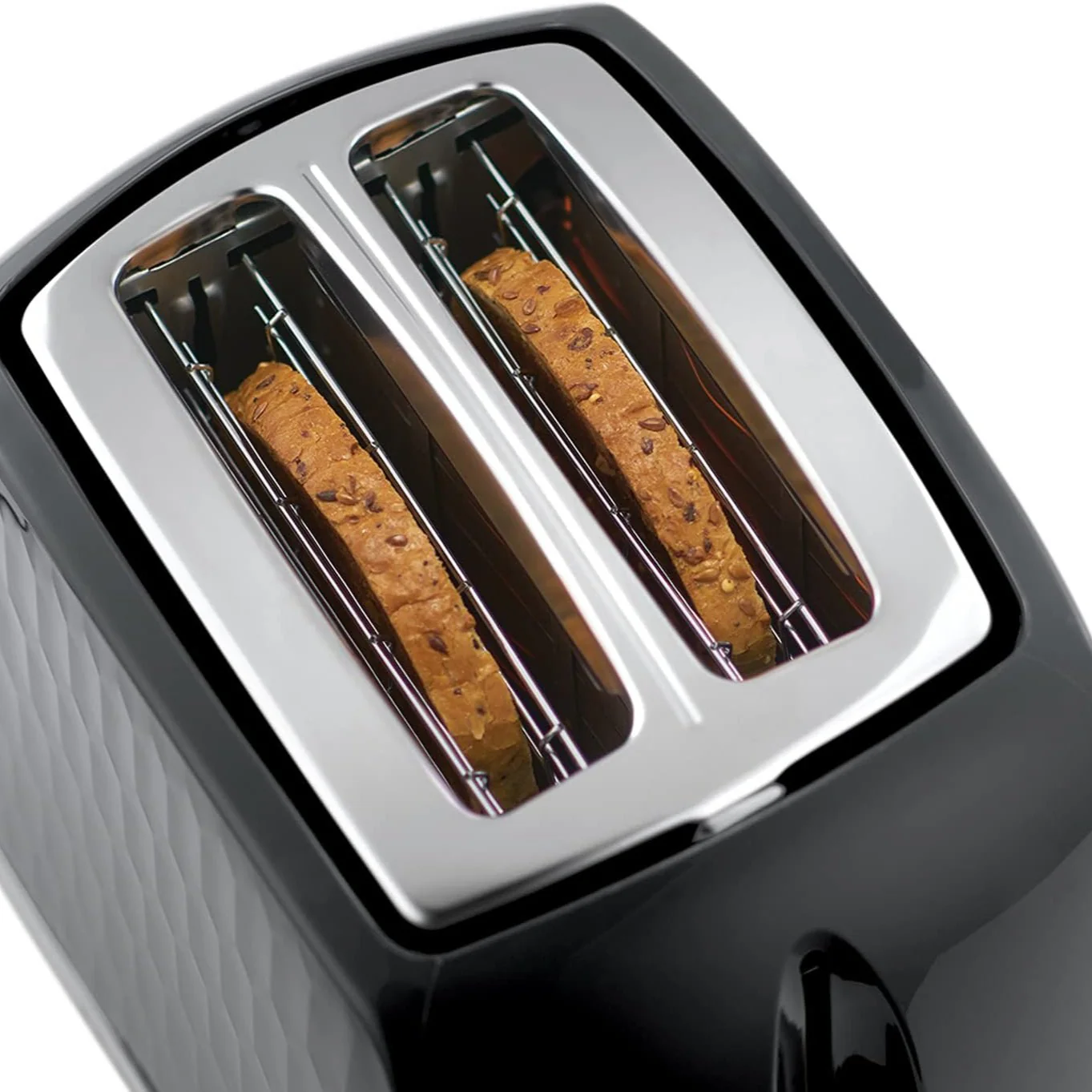 Russell Hobbs Honeycomb 2 Slice Black Toaster - Image 3
