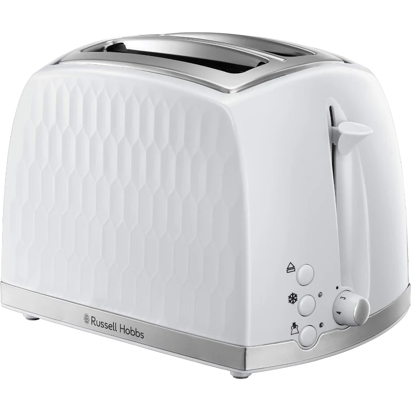 Russell Hobbs Honeycomb 2 Slice White Toaster