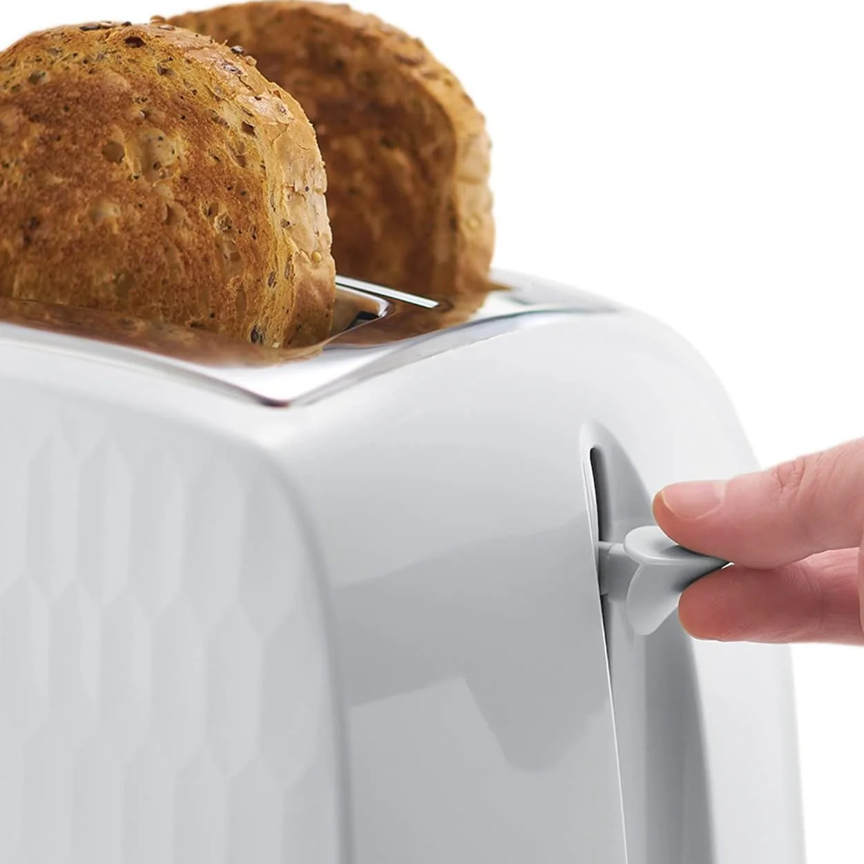 Russell Hobbs Honeycomb 2 Slice White Toaster - Image 3