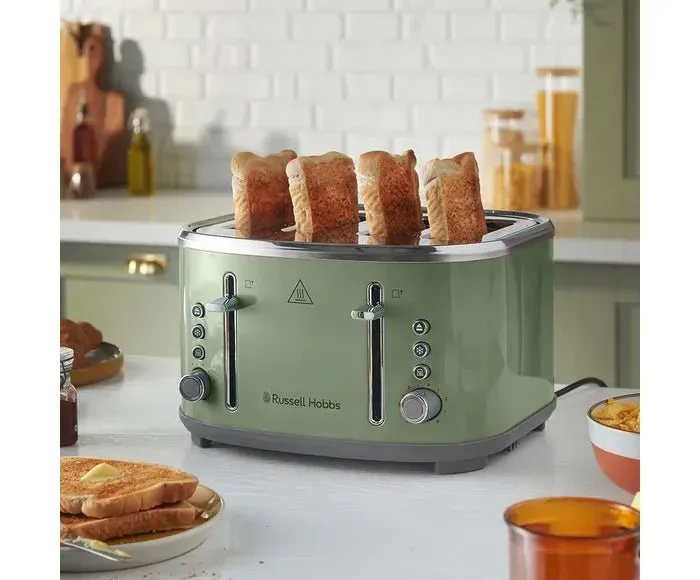 Russell Hobbs Stylevia 4-Slice Toaster – Sage Green - Image 6