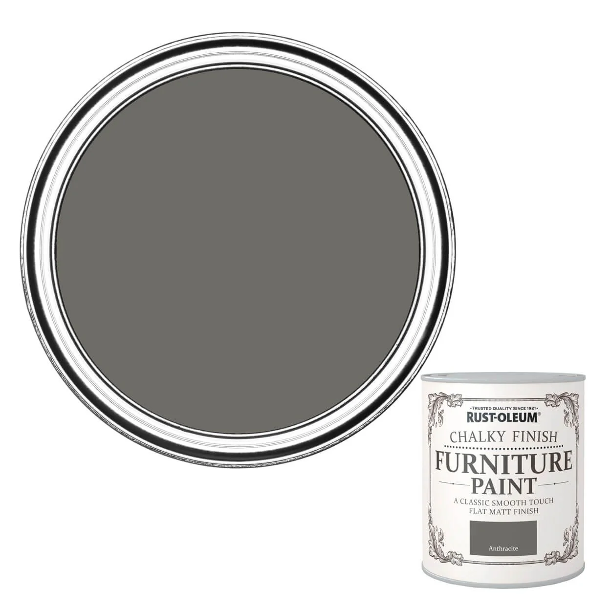 Rust-Oleum Chalky Finish Furniture Paint - Anthracite