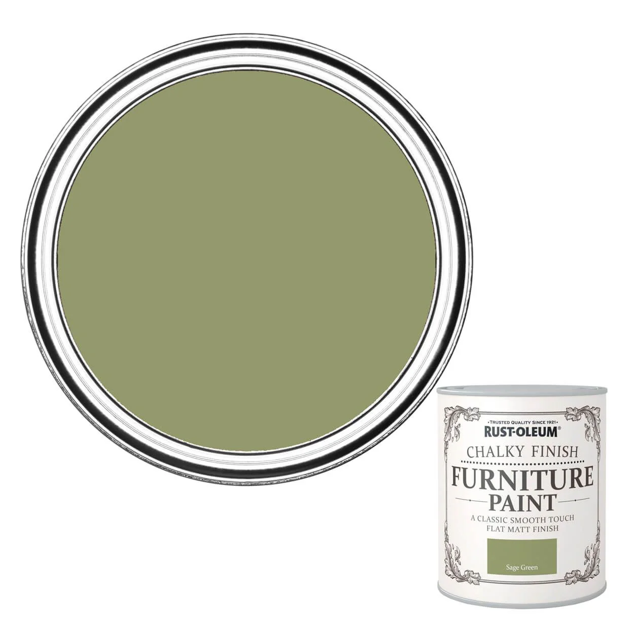 Rust-Oleum Chalky Finish Furniture Paint - Sage Green