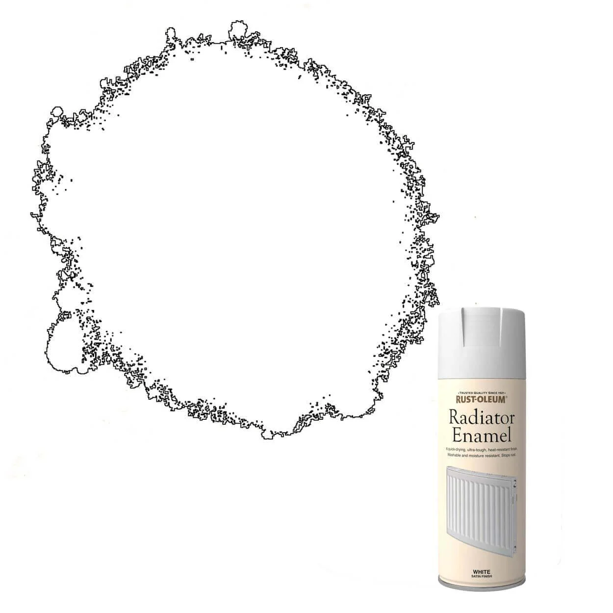 Rust-Oleum Radiator Enamel Spray Paint 400ML - White Satin