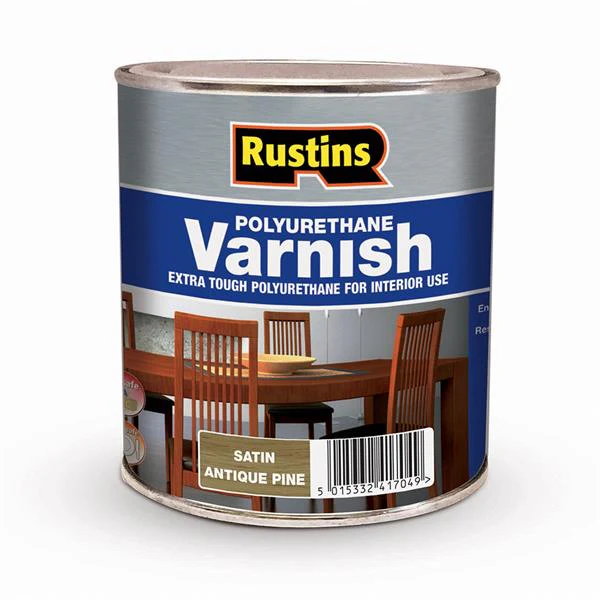 Rustins Polyurethane Varnish - Satin Antique Pine