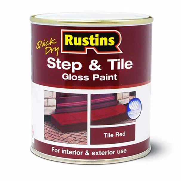 Rustins Step & Tile Red Gloss Paint