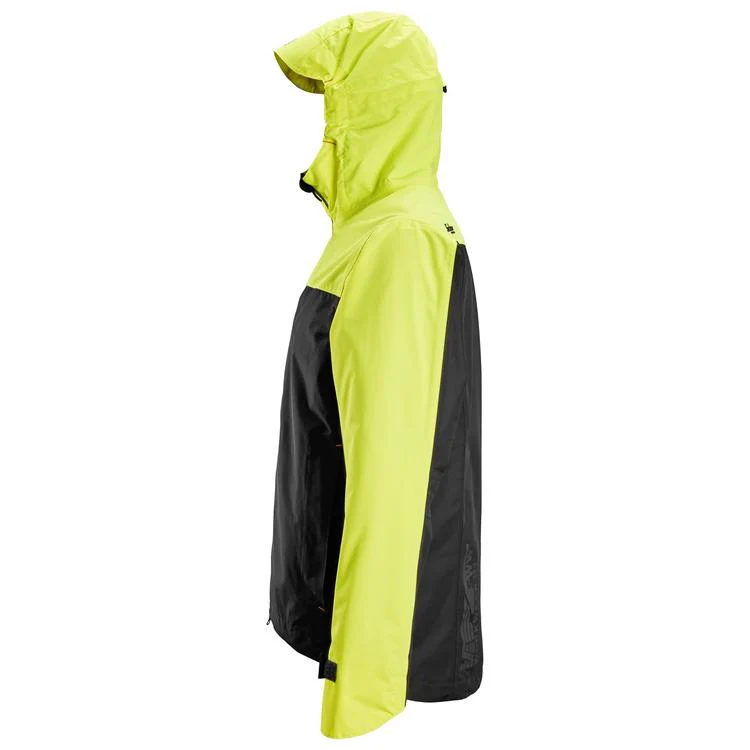 Snickers 1303 AllroundWork Shell Jacket | Black & Neon Yellow - Image 3