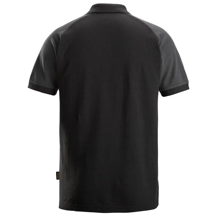 Snickers 2750 AllRoundWork Polo Shirt | Black Grey - Image 2