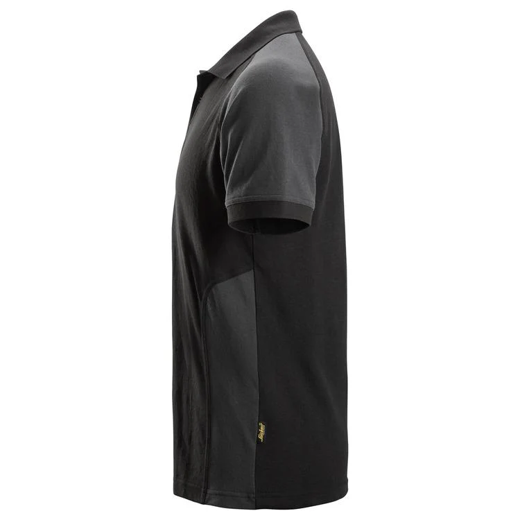 Snickers 2750 AllRoundWork Polo Shirt | Black Grey - Image 3