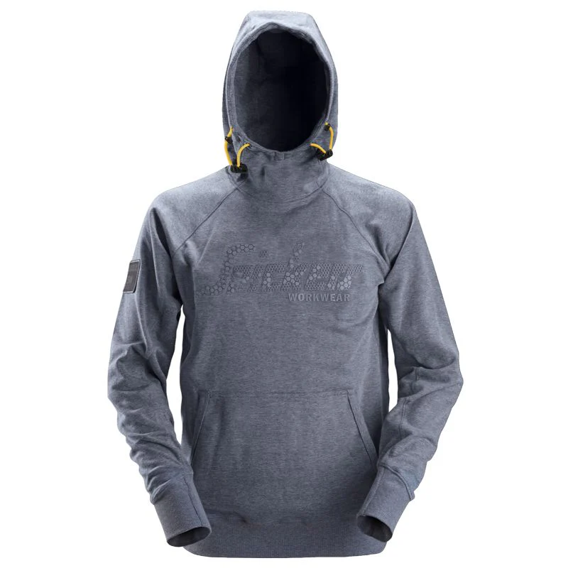 Snickers 2881 Logo Hoodie | Dark Blue Melange - 3400