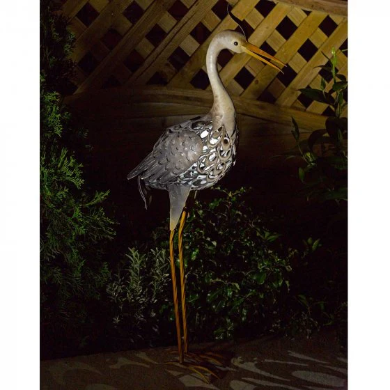 Solar Garden  Silhouette Heron