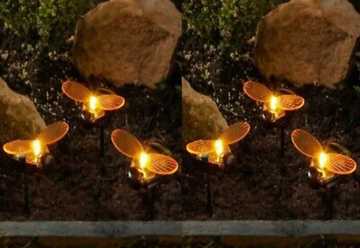 Solar Powered Bee Stake Light  3 Pack - Image 3