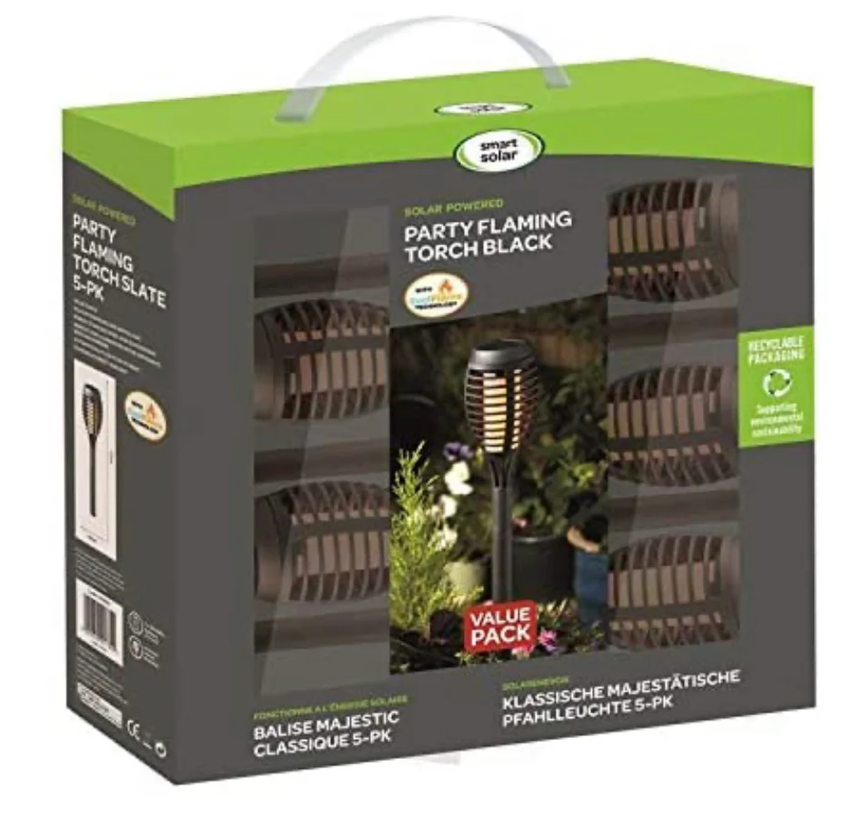 Solar Powered Party Torch 5 Light Value Pack - Image 3