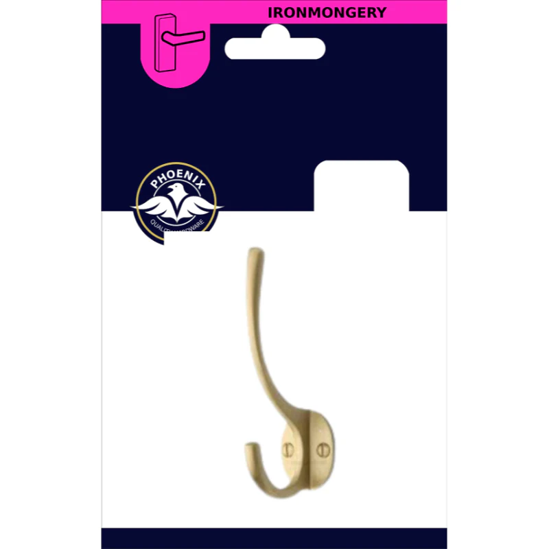 Solid Brass Hat & Coat Hook