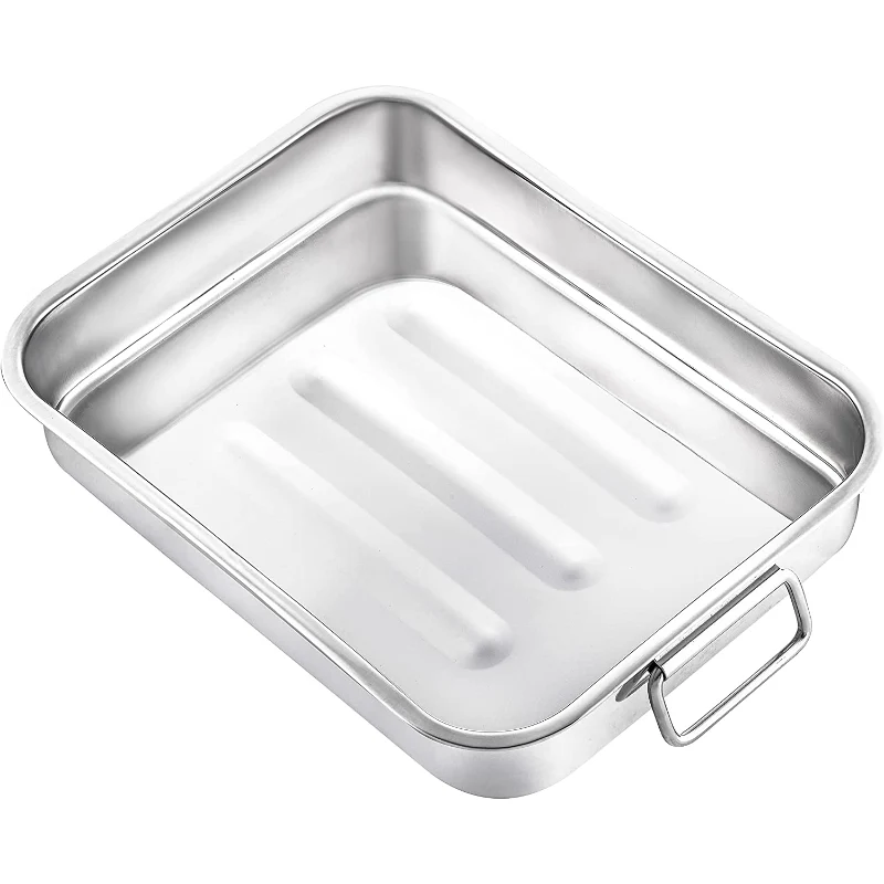 Pendeford 40cm Stainless Steel Roasting Tray - Image 2