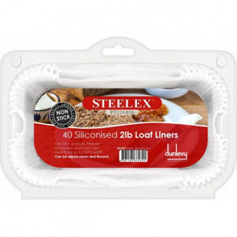 Steelex Loaf Tin Liners 2lb (Pack of 40)