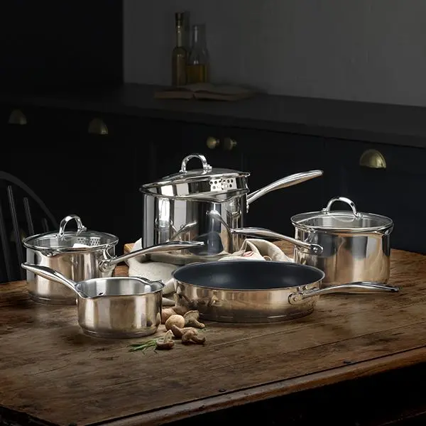 Stellar 5 Piece Draining Saucepan Set - Image 7