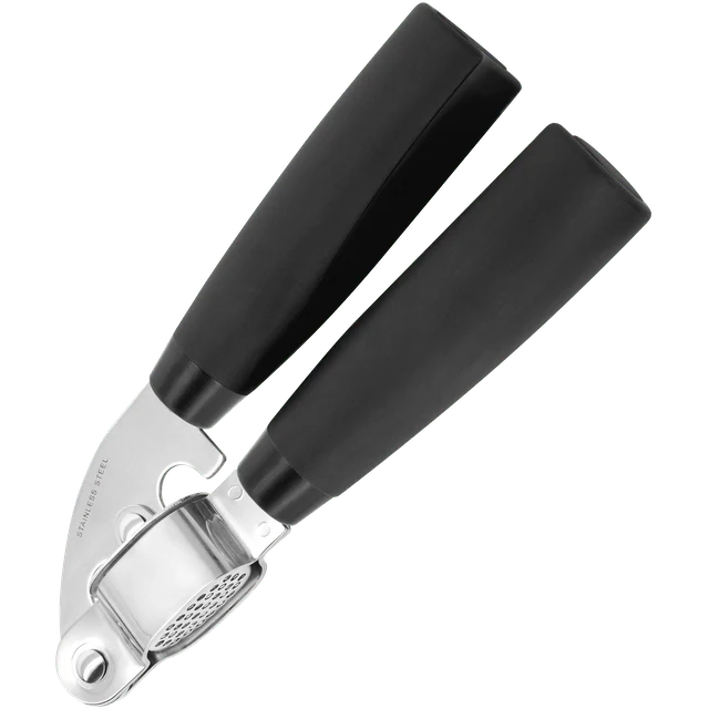 Stellar Garlic Press, Stainless Steel, Black