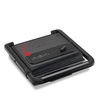 Tefal 2000W Inicio Adjust 8 Portions Versatile Health Grill Panini Maker- Black - Image 3