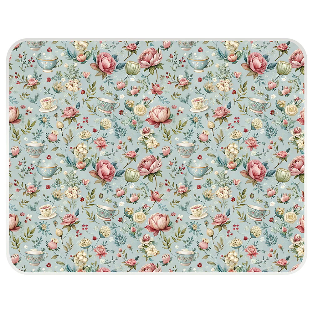 Time For Tea Medium Glass Worktop Protector Chopping Board