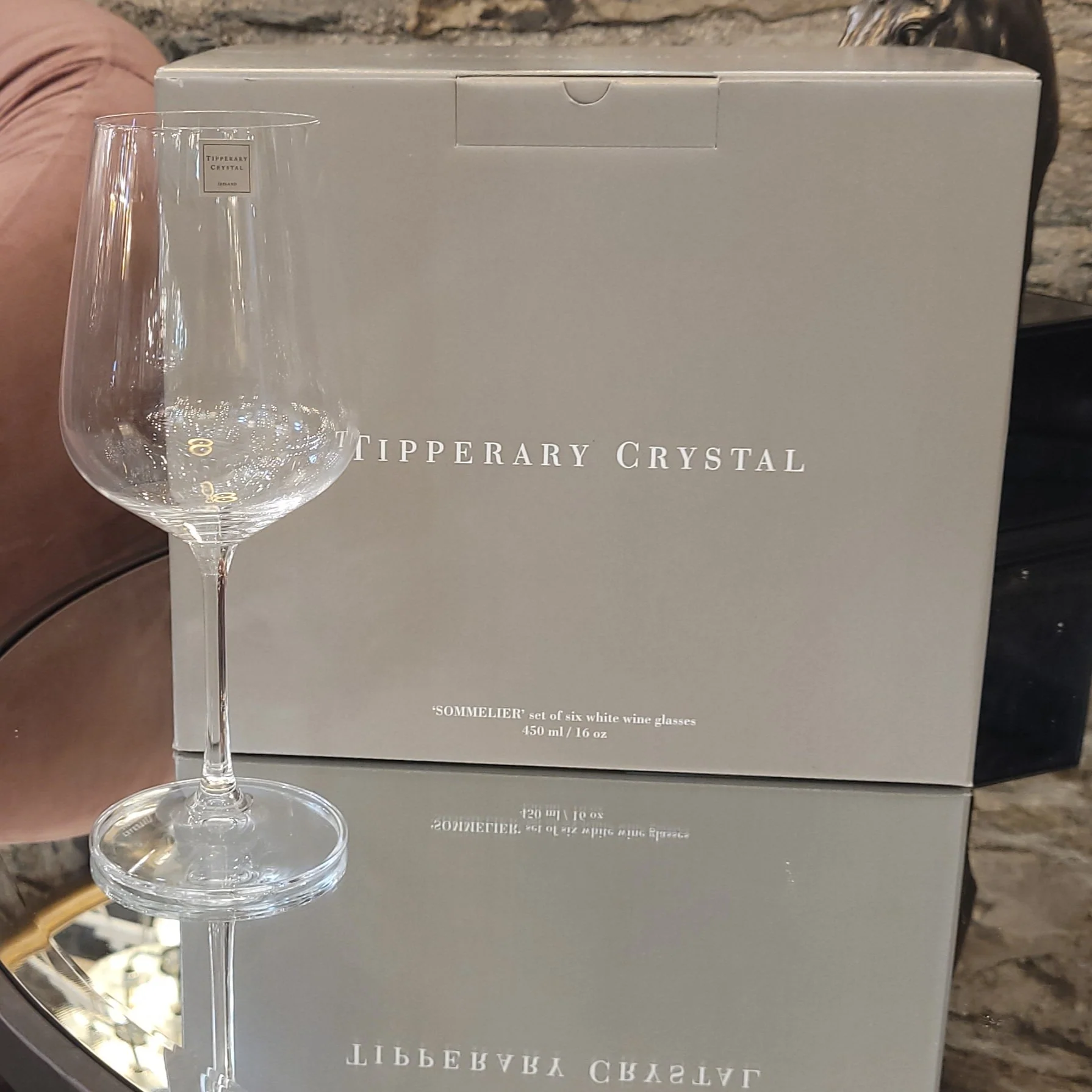 Tipperary Crystal Sommelier Set Six White Wine Glasses 450ml - Image 2