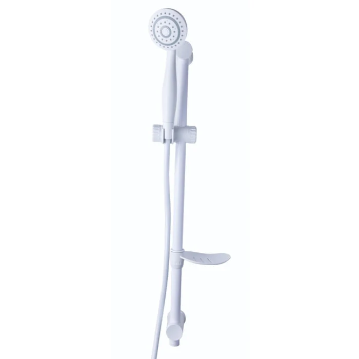 Titan Shower White Riser Rail Set