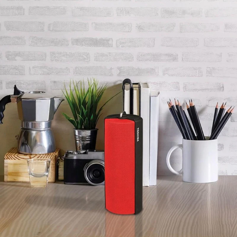 Toshiba Wireless 3-in-1 Combo Pack Red, Headphones, Earphones, Portable Bluetooth Speaker - Image 2
