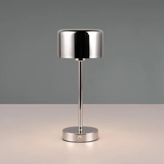 Trio Lighting Jeff Cordless Rechargeable Table Lamp – Chrome Finish