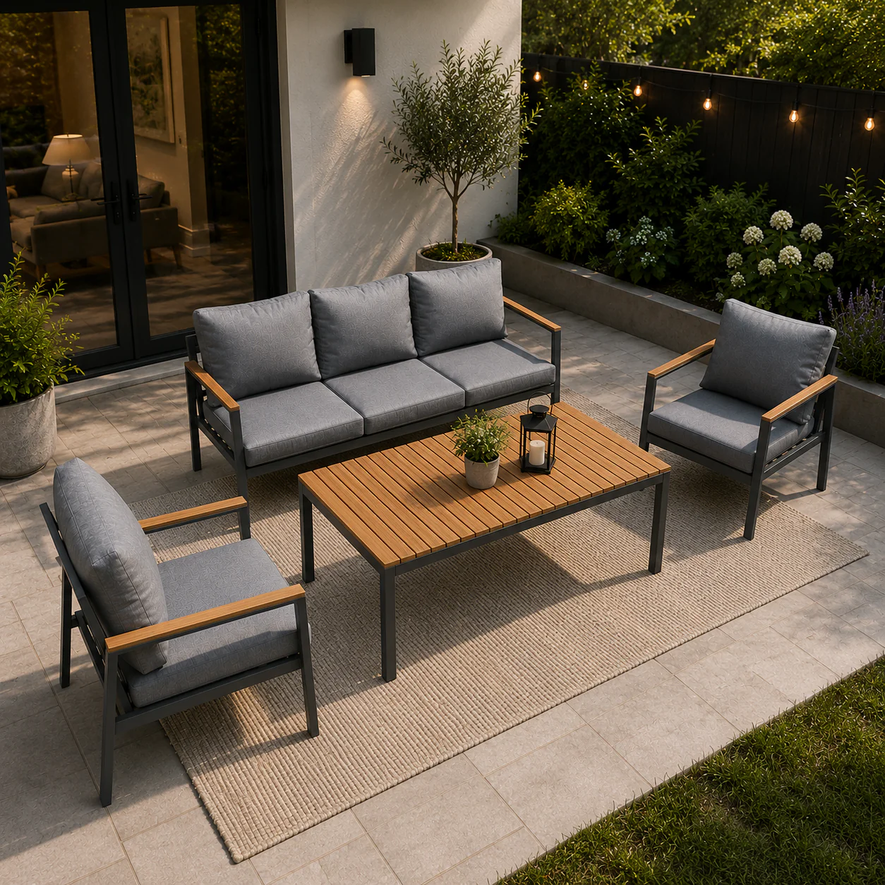 Vila Dining Set with Sofa & Two Chairs - Image 3