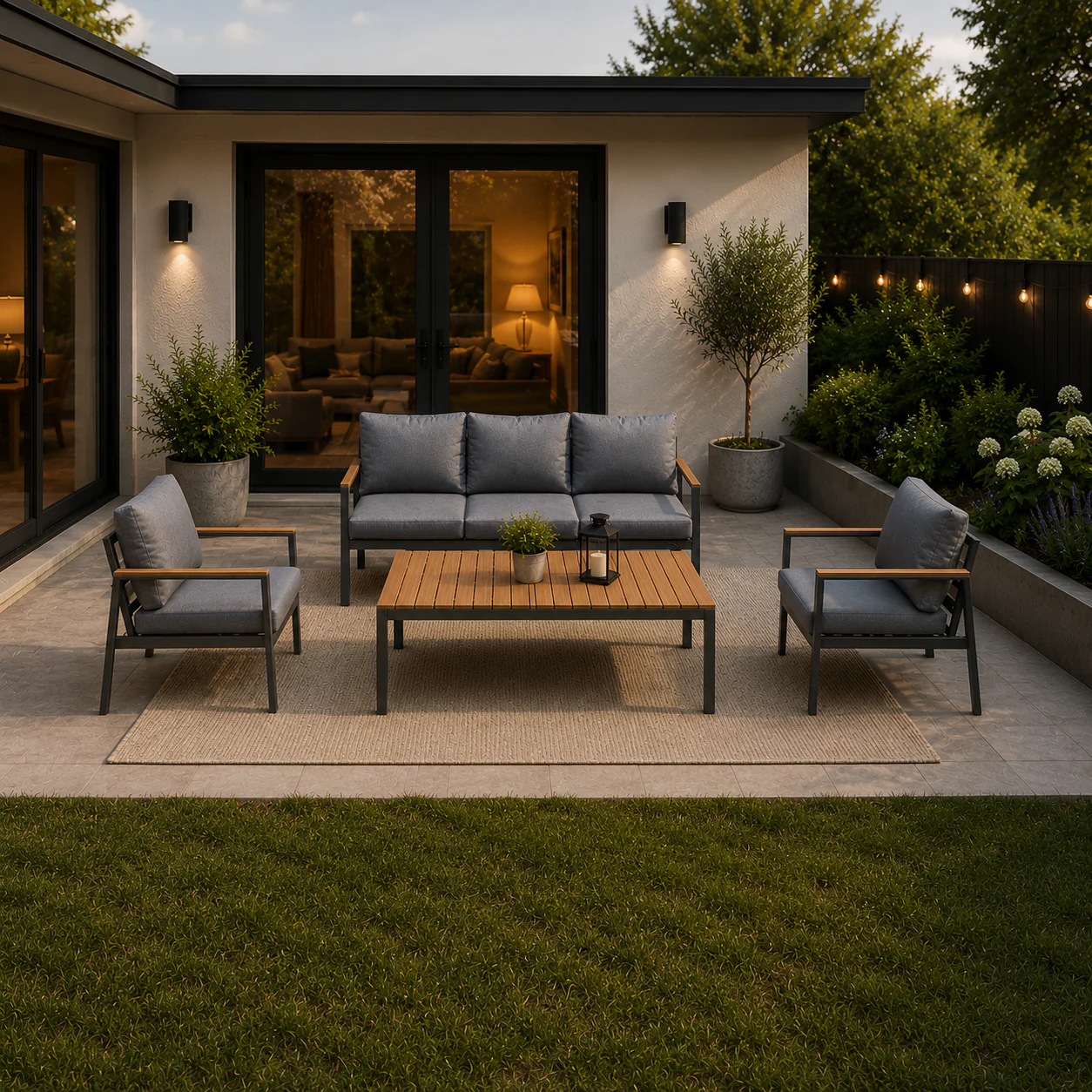 Vila Dining Set with Sofa & Two Chairs - Image 4