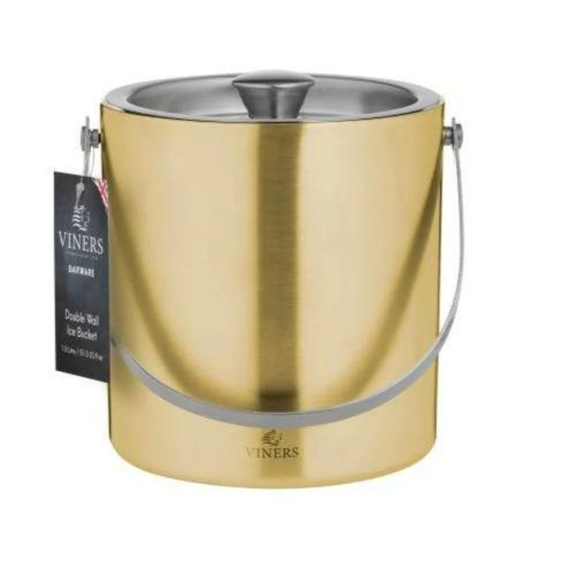 Viners Barware 1.5L Gold Double Wall Ice Bucket - Image 2