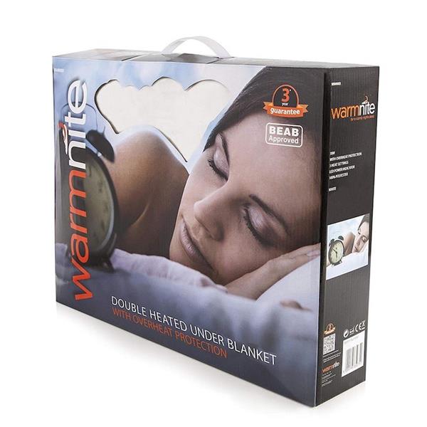 Double Heated Under Blanket, 120cm x 107cm, Machine Washable. - Image 2