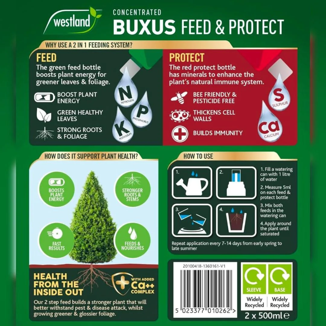 Westland Horticulture Buxus Feed & Protect Concentrates 2 Pack - Image 3
