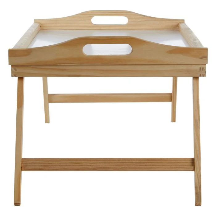 White Top Wooden Bed Tray - Image 5