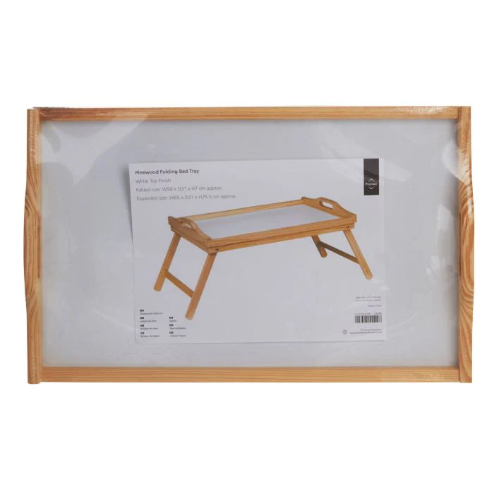 White Top Wooden Bed Tray - Image 8