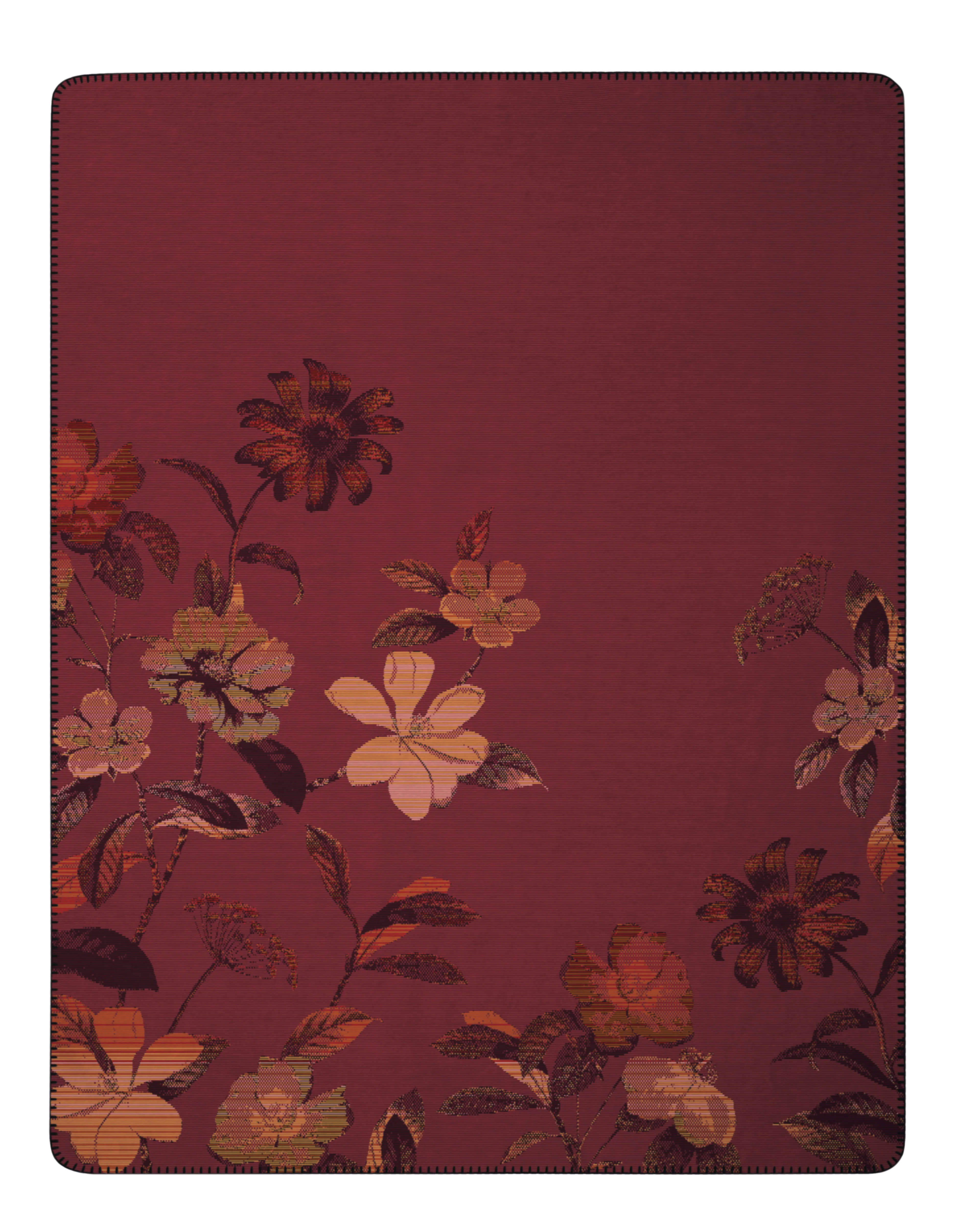 Biederlack Wohndecke Velvet Bloom 150 x 200