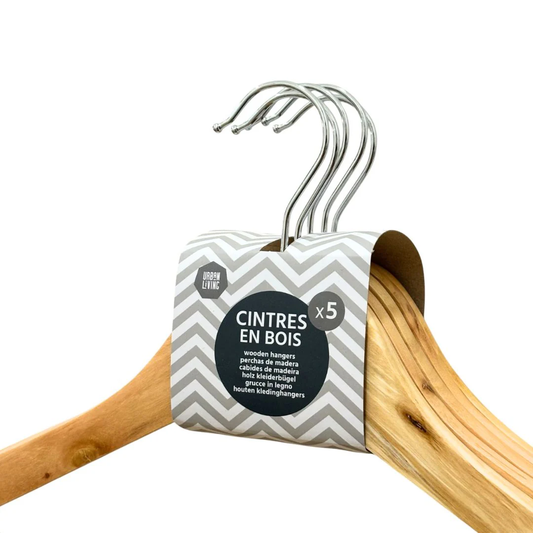 Wooden Hangers - Set of 5 - Image 2