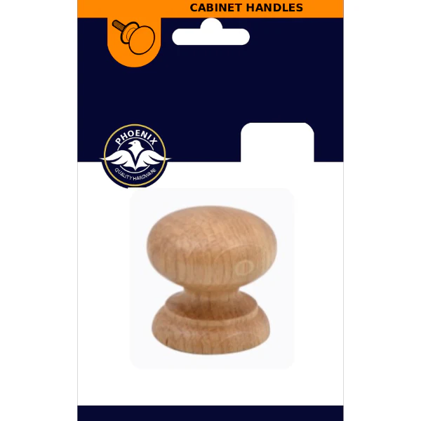 Wooden Oak Knob Lacquered 45mm