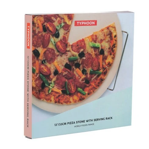 Typhoon Pizza Stone With Serving Rack 13 Inch - Image 3